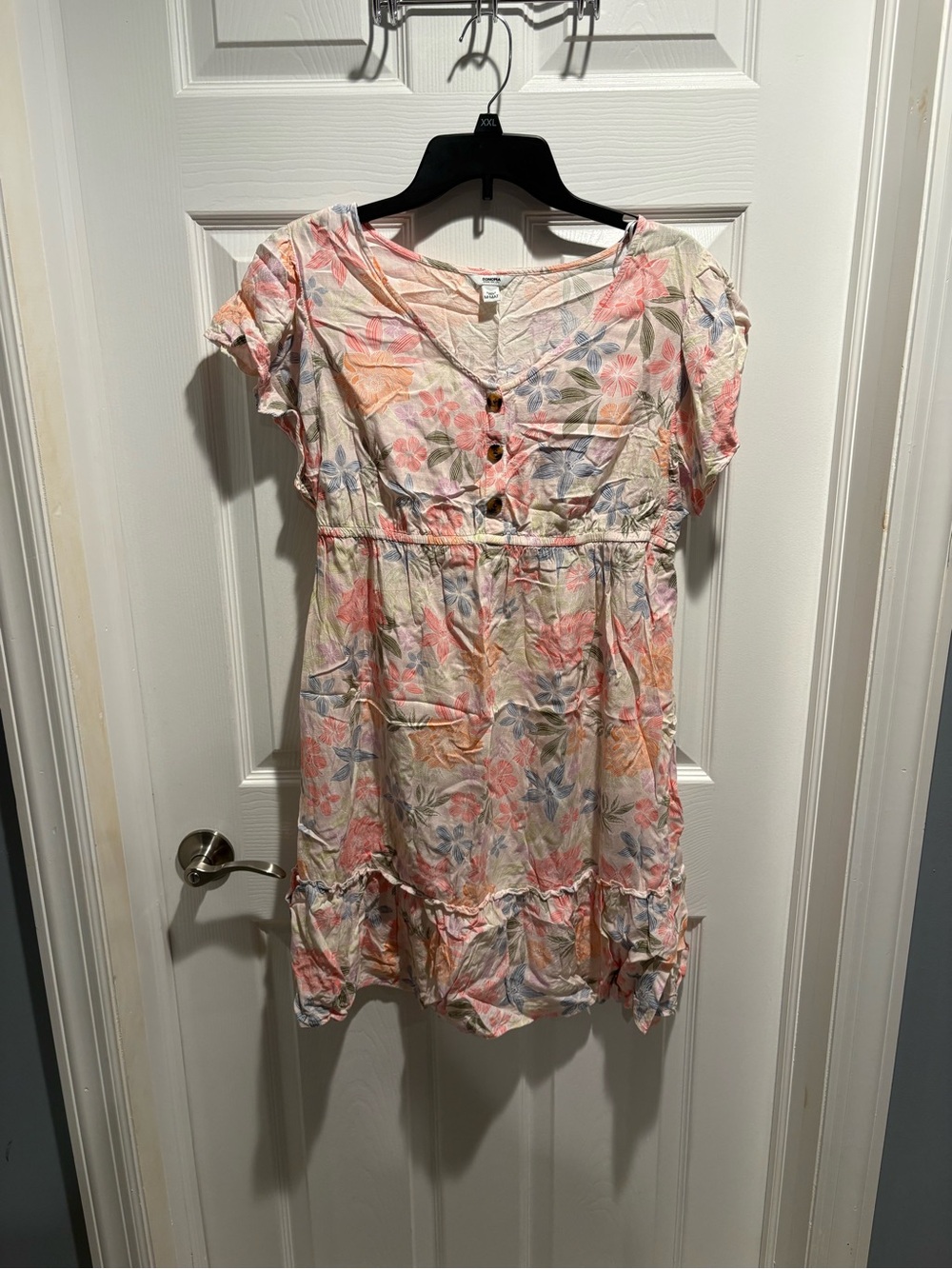 Maternity Floral Pink Cream Summer Dress